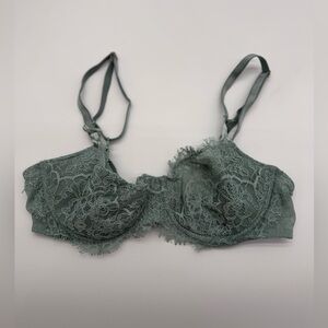 Victoria Secret Dream Angels Push-Up Without Padding Bra Sz 34C Dark Mint Green
